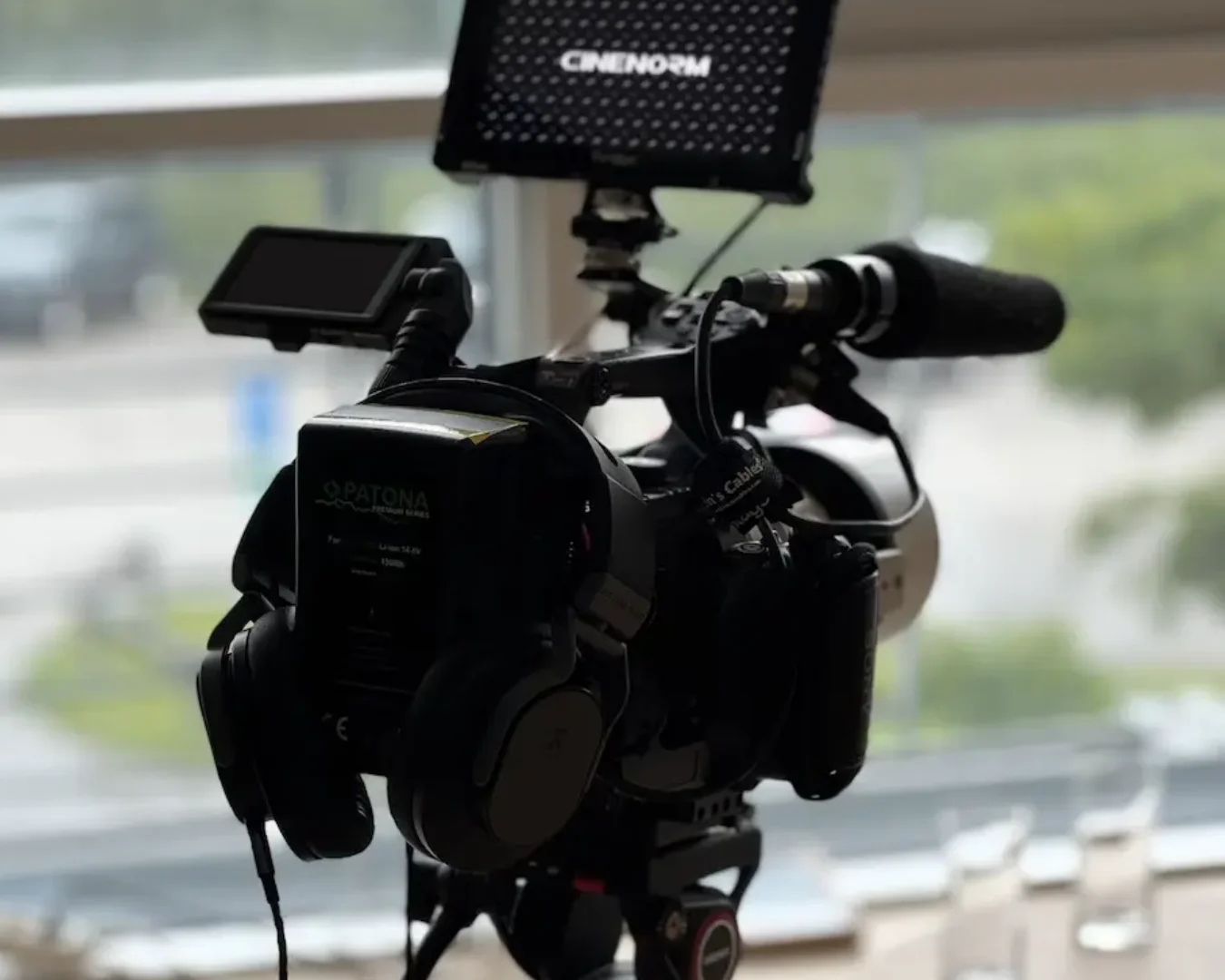 Kamera-Setup für ein Spotlight-Interview